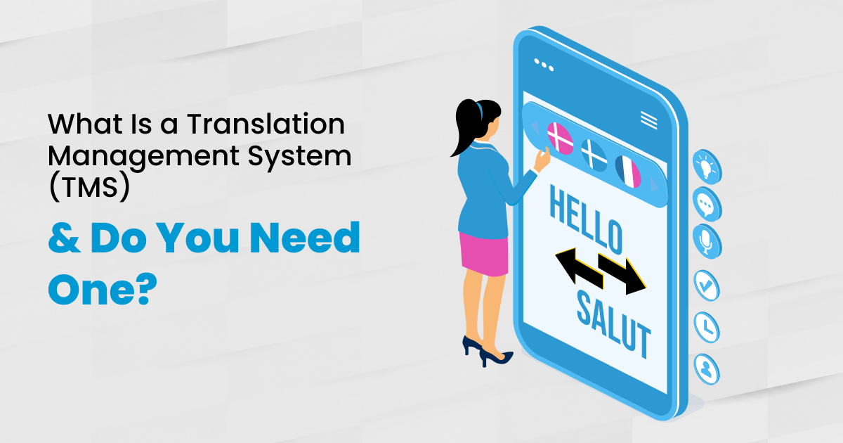 Diagram comparing content flow with and without a translation management system