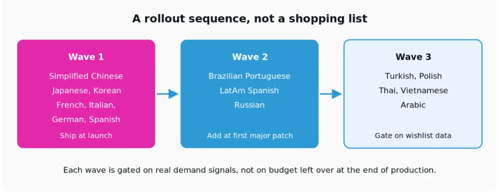 a rollout sequence not a shopping list