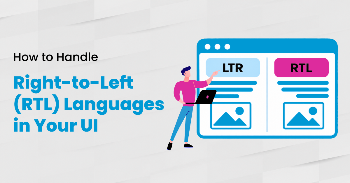 Diagram of the three layers of RTL language support in a product interface